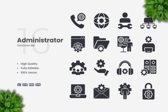Administrator Solid Icons