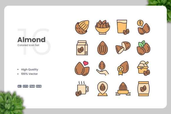 Almond Color Icons: Simple and Clean Design