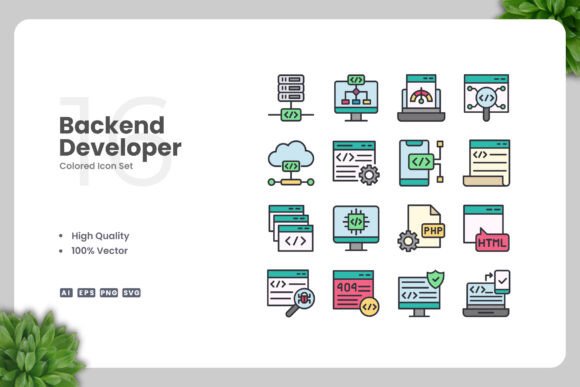 Backend Developer Color Icons: A Must-Have for Modern Design
