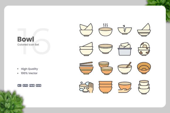 Bowl Color Icons: A Versatile Design Solution for Every Project