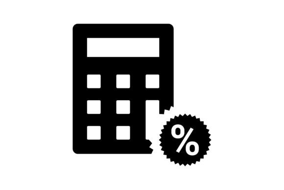 Calculator Percent Tax Icon for Design Projects