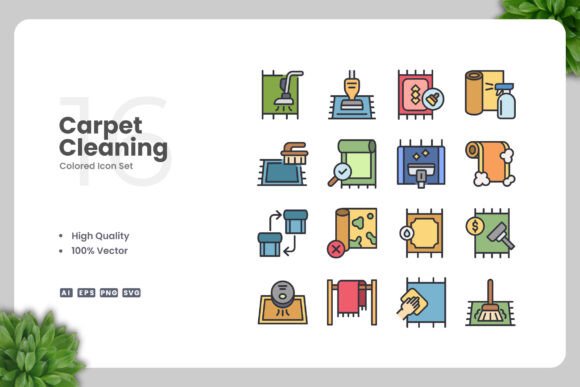 Carpet Cleaning Color Icons: A Strategic Design Tool for Modern Communication
