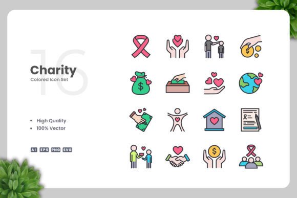 Charity Color Icons: A Versatile Design Resource for Every Project