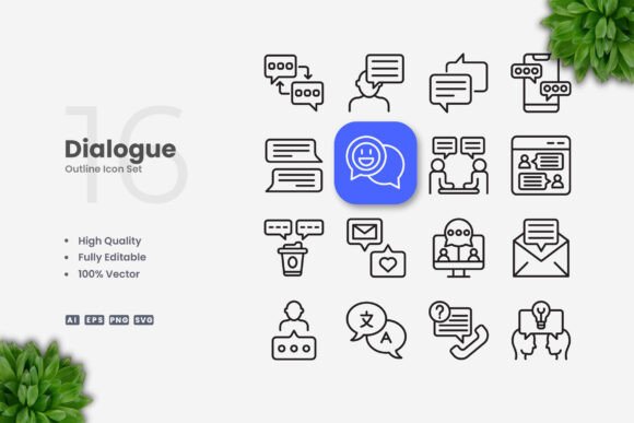 Dialogue Icons for Modern Design
