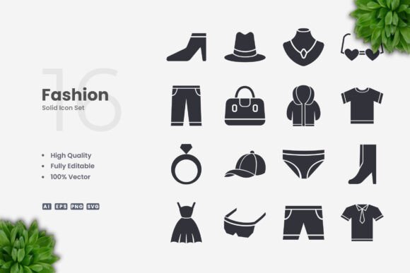 Fashion Solid Icons for Modern Design Needs