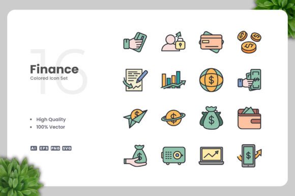 Finance Color Icons: A Versatile Design Solution for Modern Projects