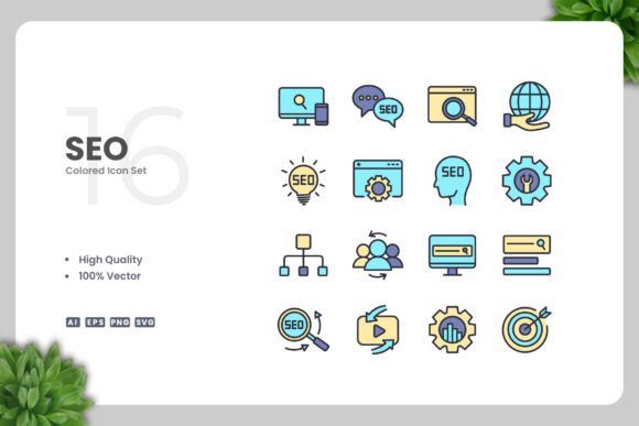 Seo Color Icons: A Versatile Design Solution for Digital and Print Projects
