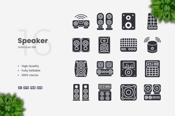 Speaker Solid Icons