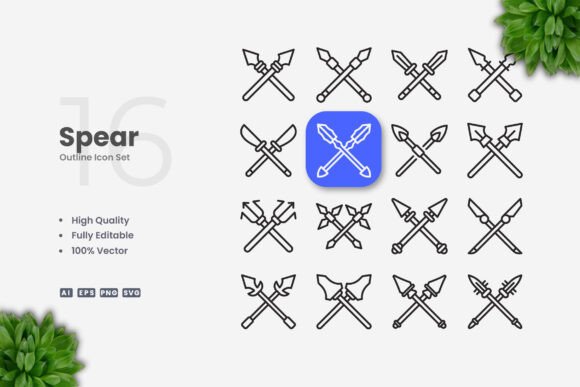 Spear Icons: Simple and Clean Design for Every Project