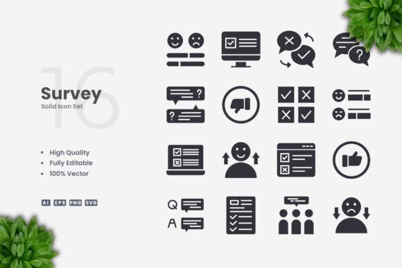 Survey Solid Icons: A Versatile Tool for Modern Design Projects