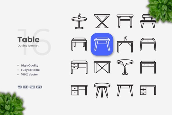 Table Icons: A Modern Approach to Visual Communication